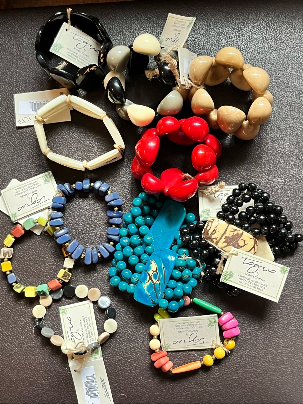Tagua Nut Fair Trade Bracelets Sustainable Handmade Assorted Styles -- NWT